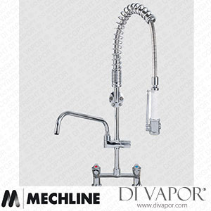 Mechline AquaTechnix TX-PR-30D-SS-BF2-E Pre-Rinse Spray Tap Dome Head Operated TX-PR-30D Base Spare Parts