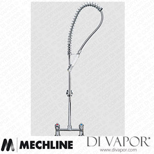 Mechline AquaTechnix TX-PR-30D-ST-BF0-E Pre-Rinse Spray Tap Dome Head Operated TX-PR-30D Base Spare Parts