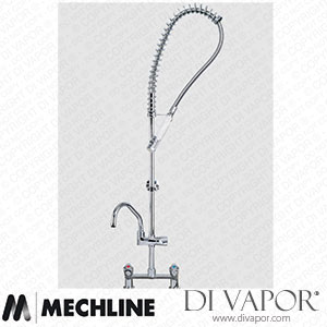 Mechline AquaTechnix TX-PR-30D-ST-BF1-E Pre-Rinse Spray Tap Dome Head Operated TX-PR-30D Base Spare Parts