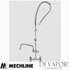 Mechline AquaTechnix TX-PR-30D-ST-BF2-E Pre-Rinse Spray Tap Dome Head Operated TX-PR-30D Base Spare Parts