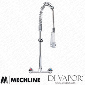 Mechline AquaTechnix TX-PR-40D-SH-BF0-E Pre-Rinse Spray Tap Dome Head Operated TX-PR-40D Base Spare Parts