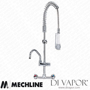 Mechline AquaTechnix TX-PR-40D-SH-BF1-E Pre-Rinse Spray Tap Dome Head Operated TX-PR-40D Base Spare Parts