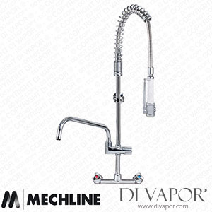 Mechline AquaTechnix TX-PR-40D-SH-BF2-E Pre-Rinse Spray Tap Dome Head Operated TX-PR-40D Base Spare Parts