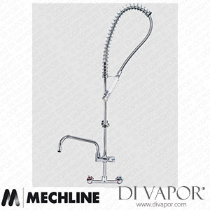 Mechline AquaTechnix TX-PR-40D-ST-BF2-E Pre-Rinse Spray Tap Dome Head Operated TX-PR-40D Base Spare Parts