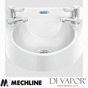 Mechline BaSix WS1-L-WHITE Hand Wash Station with a Pair of CaterTap 3-inch Lever Taps Spare Parts