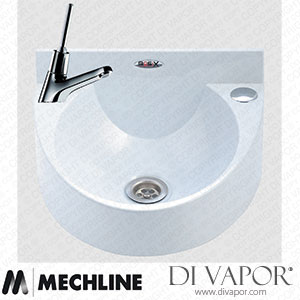 Mechline BaSix WS1-MT-WHITE Hand Wash Station with Auto Shut-Off Single Lever Tap and Manual Mixer Spare Parts
