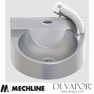 Mechline BaSix WS1-NT Hand Wash Station with Delabie Tempomatic 3 Tap M-MX91 Manual Mixer and Tap hole stopper Spare Parts