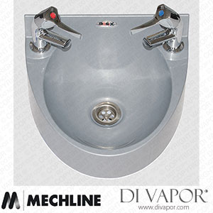 Mechline BaSix WS1-TX-BL Hand Wash Station with a Pair of AquaTechnix Lever Taps Spare Parts