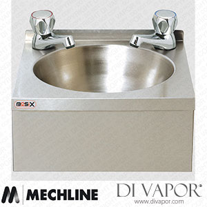 Mechline BaSix WS2-D Hand Wash Station with a Pair of CaterTap Dome Taps Spare Parts