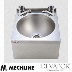 Mechline BaSix WS3-D Hand Wash Station with a Pair of CaterTap Dome Taps Spare Parts