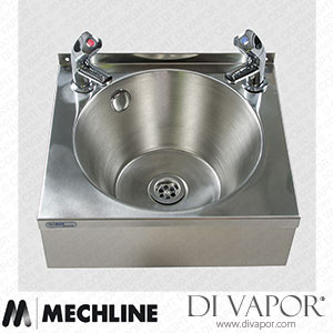 Mechline BaSix WS4-TX-BD Hand Wash Station with a Pair of AquaTechnix Dome Tap Spare Parts