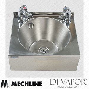 Mechline BaSix WS4-TX-BL Hand Wash Station with a Pair of AquaTechnix Lever Tap Spare Parts