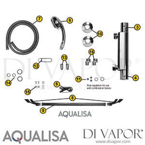 Aqualisa MD2012BAR Midas 200 Bar Mixer Shower Spare Parts