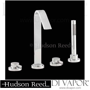 Hudson Reed MG334-SPR04 Clio 4 Tap Hole Bath Mixer with swivel spout, shower kit & hose retainer Spare Parts