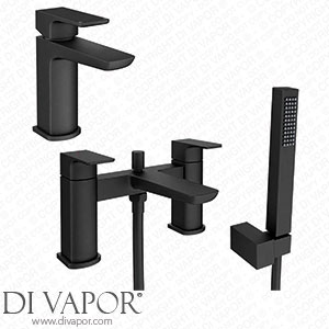 Victorian Plumbing Mileto Modern Matt Black Tap Package (Bath + Basin Tap) - MIBTPK Spare Parts
