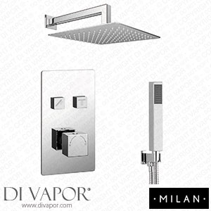 Milan MIL-PB-PK2 Square Push-Button Shower Valve Pack Spare Parts