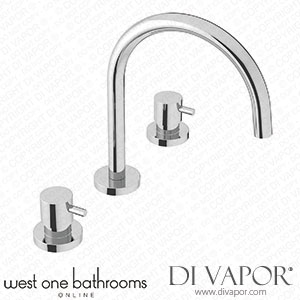 WOB Micro 3 Hole Deck Mounted Basin Mixer MILT066WOC.V West One Bathrooms Spare Parts