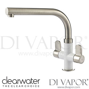 Clearwater MIR2BNAL Miram Twin Lever Brushed Nickel Polar White Monobloc Kitchen Mixer Tap Spare Parts