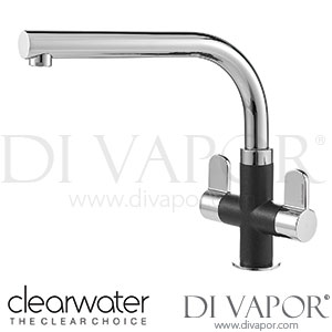 Clearwater MIR2CPON Miram Twin Lever Chrome Onyx Black Monobloc Kitchen Mixer Tap Spare Parts