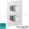 VADO MIX-148D/2-C/P DX Mix 2 Outlet, 2 Handle Concealed Thermostatic Valve Shower Spare Parts
