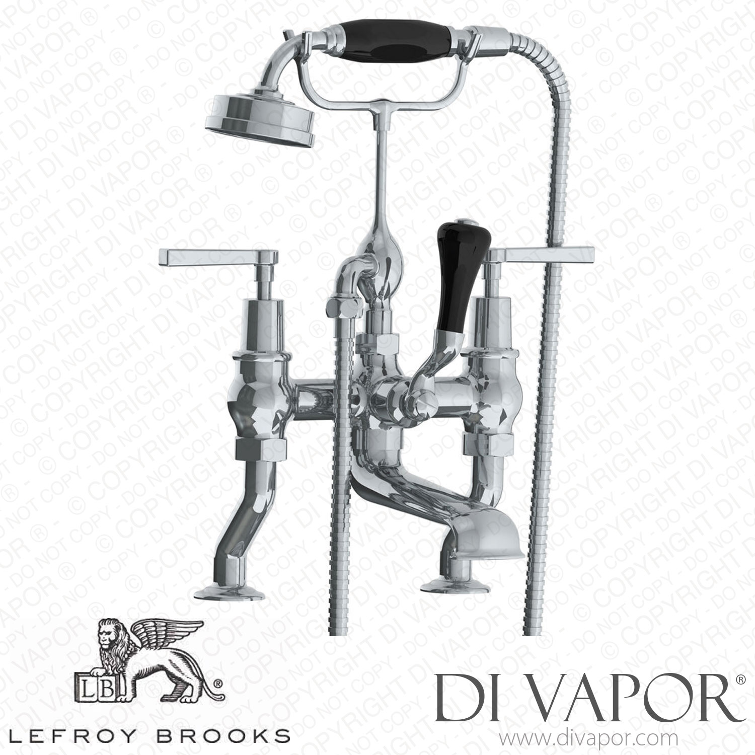 Lefroy Brooks Mackintosh Deck Mounted Bath Shower Mixer With Metal