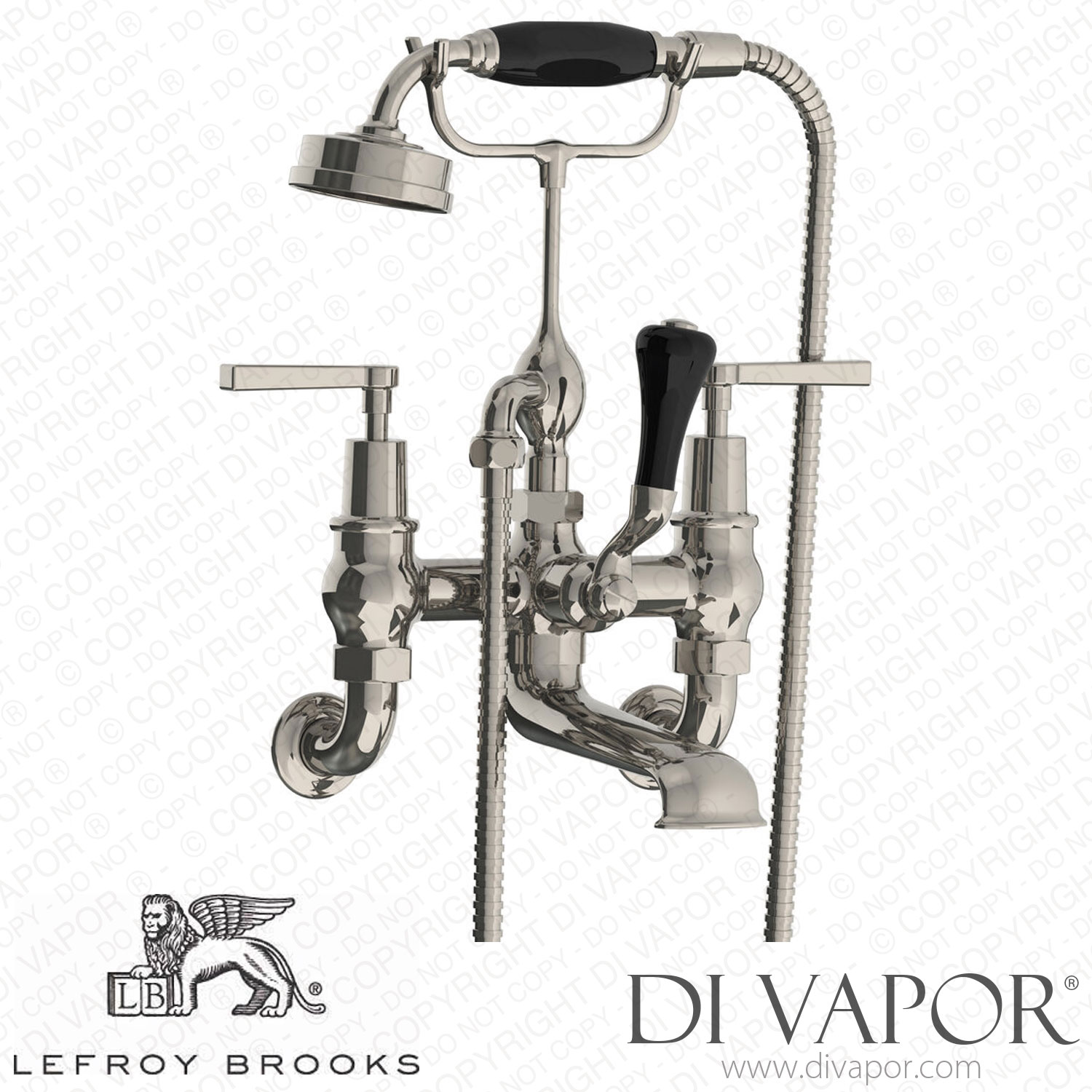 Lefroy Brooks Mackintosh Wall Mounted Bath Shower Mixer With Metal