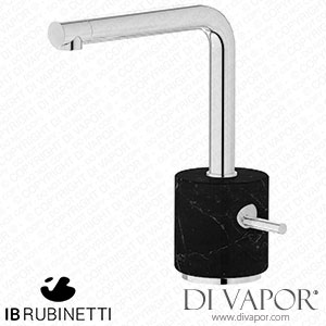 IB Rubinetti MM200CC_2 Marmo + Marmo L Monohole Washbasin Mixer Complete with Drain - Black Marble Spare Parts