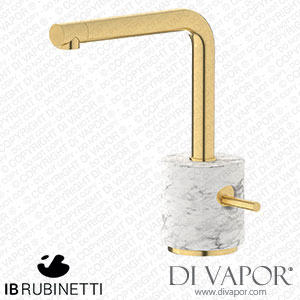 IB Rubinetti MM200OS_1 Marmo + Marmo L Monohole Washbasin Mixer Complete with Drain - White Marble Spare Parts