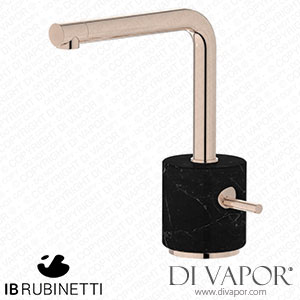 IB Rubinetti MM200RS_2 Marmo + Marmo L Monohole Washbasin Mixer Complete with Drain - Black Marble Spare Parts
