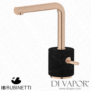 IB Rubinetti MM200SR_2 Marmo + Marmo L Monohole Washbasin Mixer Complete with Drain - Black Marble Spare Parts
