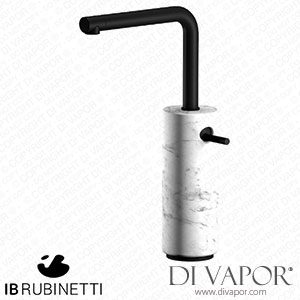 IB Rubinetti MM202NP_1 Marmo + Marmo L Tall Monohole Washbasin Mixer Complete with Drain - White Marble Spare Parts