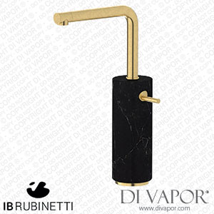 IB Rubinetti MM202OS_1 Marmo + Marmo L Tall Monohole Washbasin Mixer Complete with Drain - White Marble Spare Parts