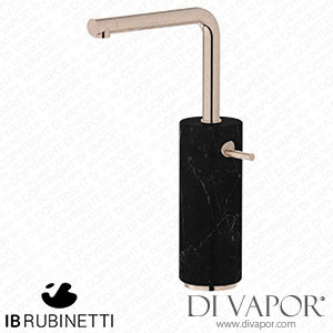 IB Rubinetti MM202RS_2 Marmo + Marmo L Tall Monohole Washbasin Mixer Complete with Drain - Black Marble Spare Parts