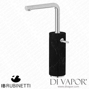 IB Rubinetti MM202SS_2 Marmo + Marmo L Tall Monohole Washbasin Mixer Complete with Drain - Black Marble Spare Parts