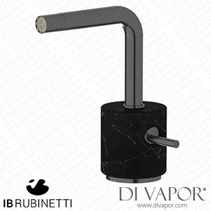 IB Rubinetti MM220CS_2 Marmo + Marmo L Monohole Bidet Mixer Complete with Drain - Black Marble Spare Parts
