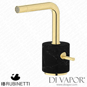 IB Rubinetti MM220II_2 Marmo + Marmo L Monohole Bidet Mixer Complete with Drain - Black Marble Spare Parts