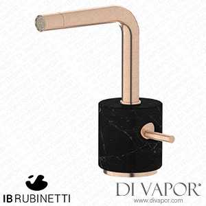 IB Rubinetti MM220SR_2 Marmo + Marmo L Monohole Bidet Mixer Complete with Drain - Black Marble Spare Parts
