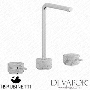 IB Rubinetti MM390CC_1 Marmo + Marmo L Exposed Parts for Manual Wall Mixer - White Marble Spare Parts