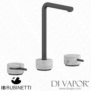IB Rubinetti MM390CS_1 Marmo + Marmo L Exposed Parts for Manual Wall Mixer - White Marble Spare Parts