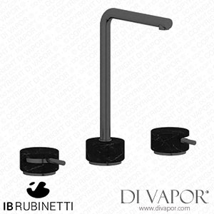 IB Rubinetti MM390CS_2 Marmo + Marmo L Exposed Parts for Manual Wall Mixer - Black Marble Spare Parts