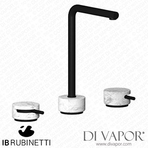 IB Rubinetti MM390NP_1 Marmo + Marmo L Exposed Parts for Manual Wall Mixer - White Marble Spare Parts