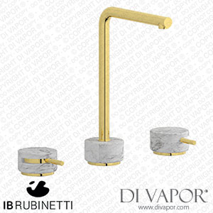 IB Rubinetti MM390OO_1 Marmo + Marmo L Exposed Parts for Manual Wall Mixer - White Marble Spare Parts