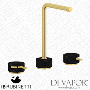 IB Rubinetti MM390OO_2 Marmo + Marmo L Exposed Parts for Manual Wall Mixer - Black Marble Spare Parts