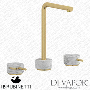 IB Rubinetti MM390OS_1 Marmo + Marmo L Exposed Parts for Manual Wall Mixer - White Marble Spare Parts