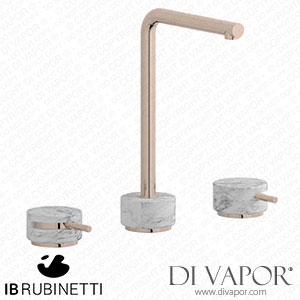IB Rubinetti MM390RS_1 Marmo + Marmo L Exposed Parts for Manual Wall Mixer - White Marble Spare Parts