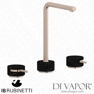 IB Rubinetti MM390RS_2 Marmo + Marmo L Exposed Parts for Manual Wall Mixer - Black Marble Spare Parts