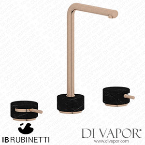 IB Rubinetti MM390SR_2 Marmo + Marmo L Exposed Parts for Manual Wall Mixer - Black Marble Spare Parts