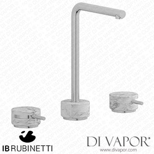 IB Rubinetti MM390SS_1 Marmo + Marmo L Exposed Parts for Manual Wall Mixer - White Marble Spare Parts