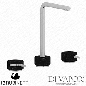 IB Rubinetti MM390SS_2 Marmo + Marmo L Exposed Parts for Manual Wall Mixer - Black Marble Spare Parts