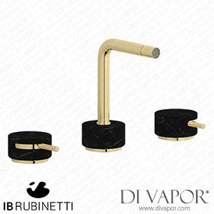 IB Rubinetti MM393II_2 Marmo + Marmo L Three Holes Bidet Set - Black Marble Spare Parts